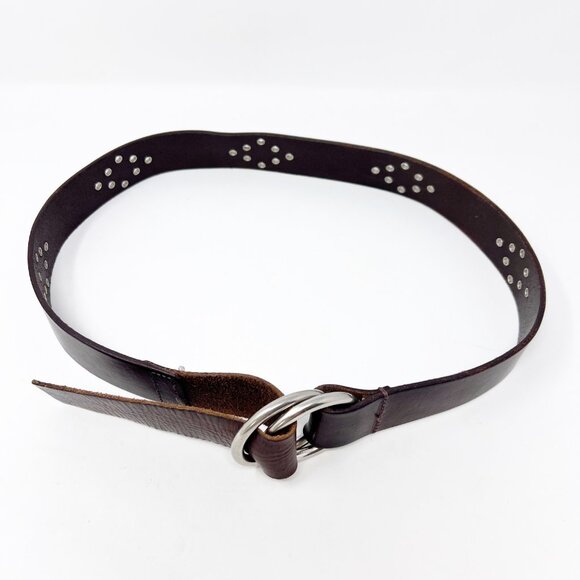 Abercrombie  & Fitch Brown Leather 2 Ring Belt 38" - Picture 2 of 8